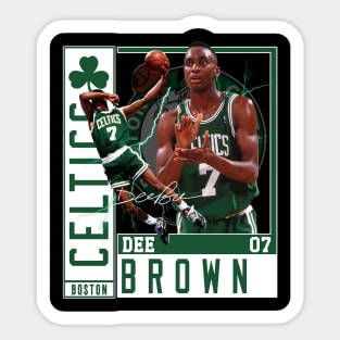 Dee Brown Basketball Legend Signature Vintage Retro 80s 90s Bootleg Rap Style Sticker